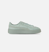 Basket Platform Patent Women's - Blue Surf