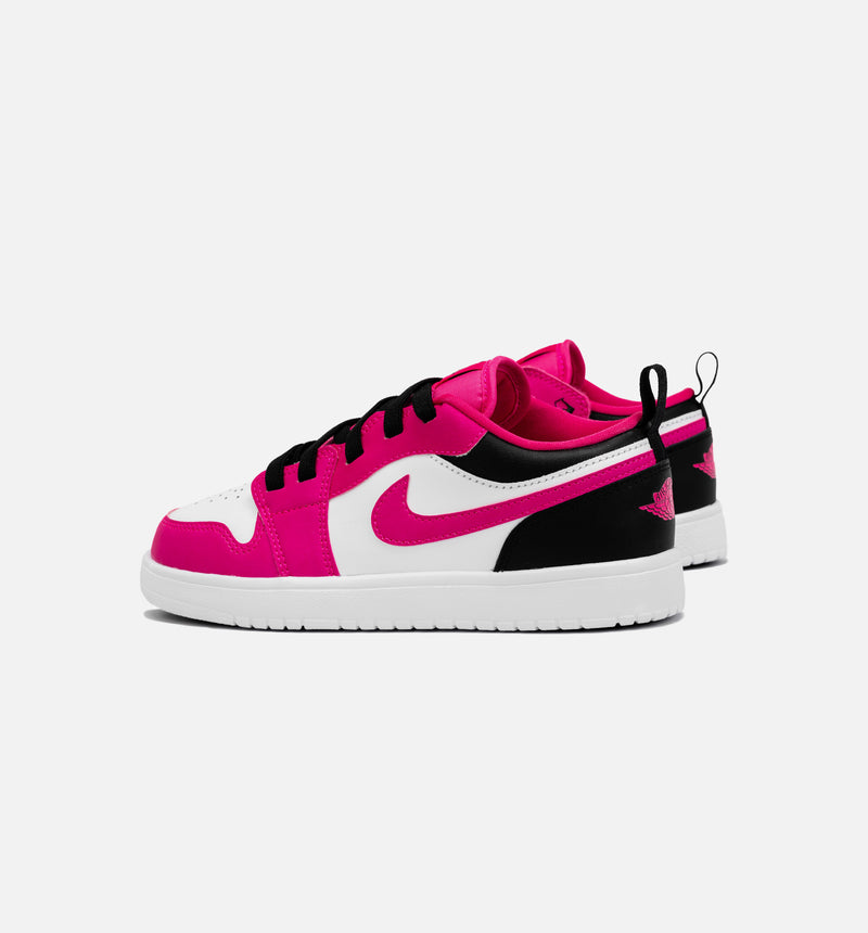 Air Jordan 1 Retro Low Fierce Pink Preschool Lifestyle Shoe - White/ Fierce Pink
