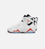 Air Jordan 7 Retro White Infrared Grade School Lifestyle Shoe - White/Red