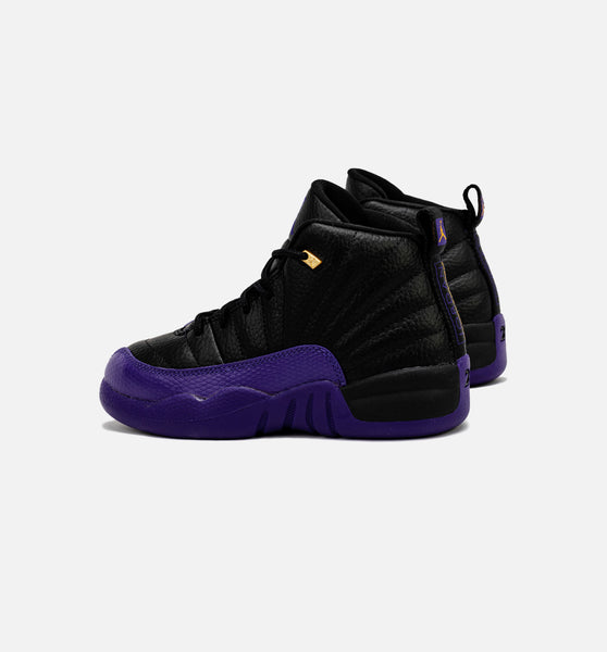 スニーカー Nike Air Jordan 12 Retro Field Purple Black 153265-057 153265-057] Men's Air Jordan 12 Retro Grade School Field