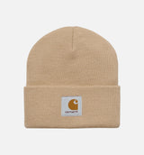 Knit Cuffed Beanie Mens Hat - Beige