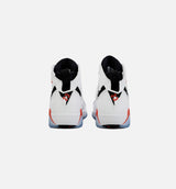 Air Jordan 7 Retro White Infrared Grade School Lifestyle Shoe - White/Red