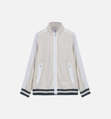 Warm Up Mens Track Top - Clear Brown/White