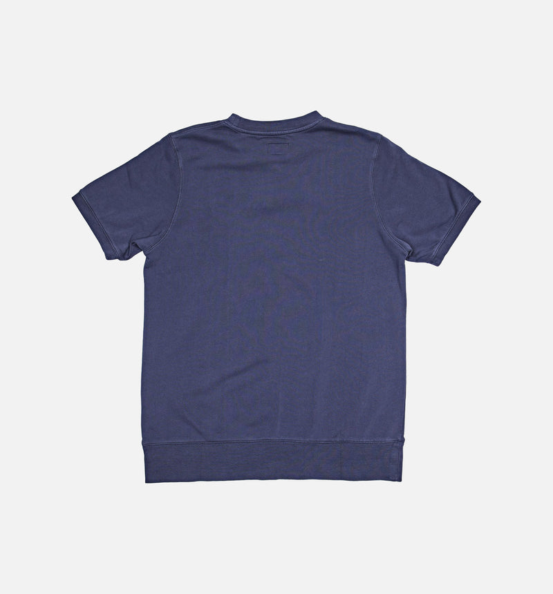 Stock Short Sleeve Crew Shirt Mens T-Shirt - Indigo