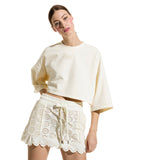 Puma Rihanna Fenty Cropped Crew Neck T-Shirt Women's - Vanilla Ice