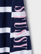 Striped Raglan Crew Mens Shirt - Navy