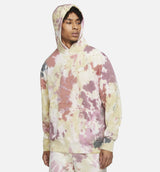Pullover Tie Dye Mens Hoodie - Dark Beetroot/White/Grey