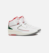 Air Jordan 2 Retro Italy Mens Lifestyle Shoe - White/Fire Red