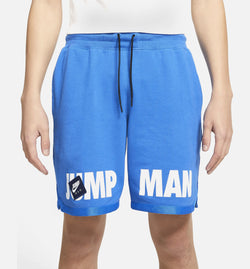 JORDAN CZ4831-403
 Jumpman Classics Box Logo Fleece Mens Shorts - Blue/Black Image 0