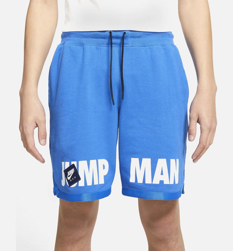 Jumpman Classics Box Logo Fleece Mens Shorts - Blue/Black