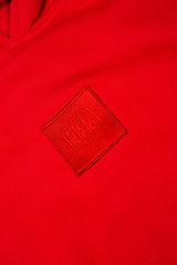 Box Patch Collection Mens Hoodie - Red/Red
