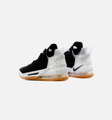 Lebron 18 Black Gum Mens Basketball Shoe -Black/White