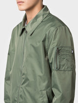 Flight Satin Coach Jacket Mens Jacket - Olive Green