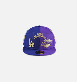 NEW ERA 60143041
 Champions 5950 Lakers & Dodgers Mens Hat - Purple Image 0