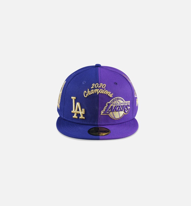 Champions 5950 Lakers & Dodgers Mens Hat - Purple