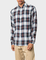 Standard Plaid Mens Shirt - White/Red/Black