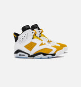 Air Jordan 6 Retro Yellow Ochre Mens Lifestyle Shoe - White/Yellow Ochre/Black Free Shipping