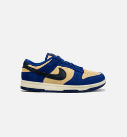 NIKE DV7411-400
 Dunk Low LX Blue Suede Womens Lifestyle Shoe - Blue/Beige Free Shipping Image 0