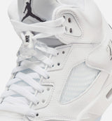 Air Jordan 5 Retro White Metallic Mens Lifestyle Shoe - White/Metallic Silver/Black