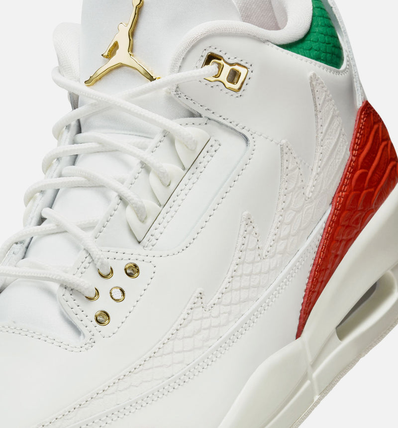 Air Jordan 3 Retro El Vuelo Mens Lifestyle Shoe - Summit White/Pine Green/Dragon Red/Metallic Gold Limit One Per Customer