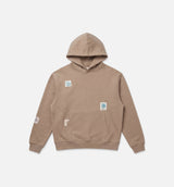 Flowers Mens Hoodie - Brown