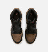Air Jordan 1 Mid Grade School Lifestyle Shoe - Black/Phantom/Palomino/University Red