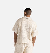 Mind Maze Camp Mens Short Sleeve Shirt - Natural