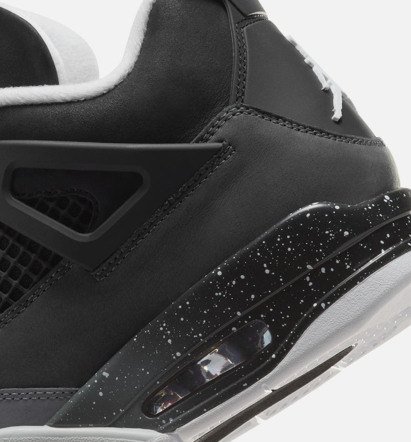 Air Jordan 4 Retro Fear Mens Lifestyle Shoe - Black/White/Anthracite/Black/Pure Platinum Limit One Per Customer