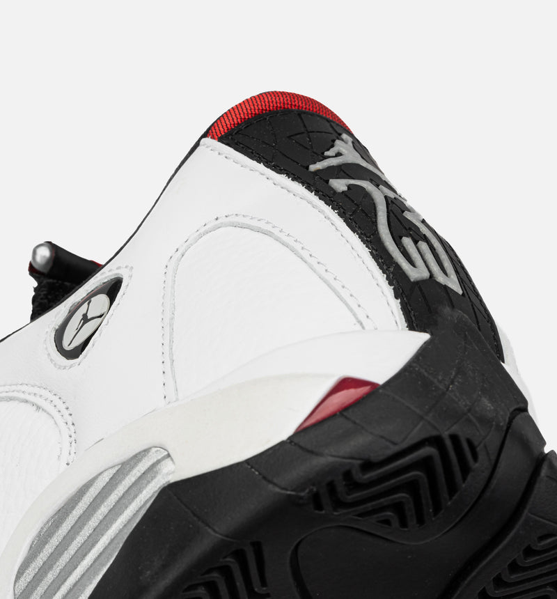 Air Jordan 14 Retro Black Toe Grade School Lifestyle Shoe - White/Varsity Red/Black/Silver