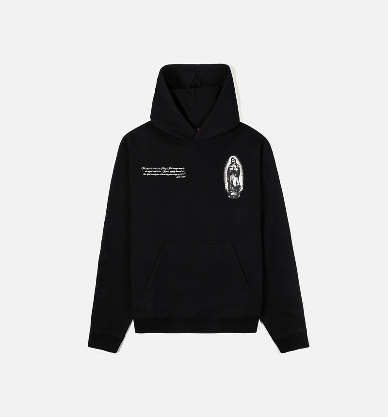 Cthdrl MRHD202 Gold Rose Guadalupe Pullover Mens Hoodie (Black