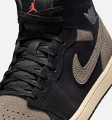 Air Jordan 1 Mid SE Mens Lifestyle Shoe - Black/Olive Grey/Light Wild Mango