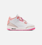 Air Jordan 3 Retro Spring Flowers Grade School Lifestyle Shoe - Pearl Pink/Pink Bloom/Pink Glow/Hyper Orange