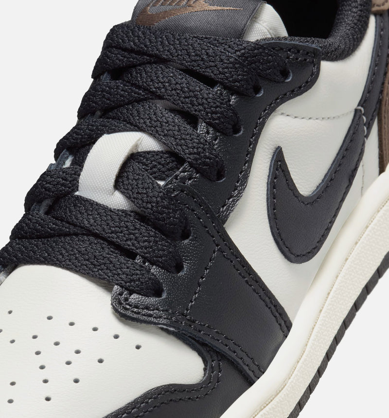 Air Jordan 1 Retro Low Mocha Preschool Lifestyle Shoe - Sail/Dark Mocha/Black