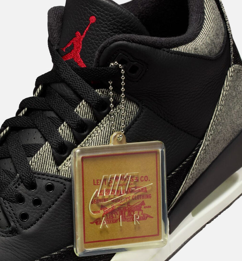 Jordan IR0914-400 Air Jordan 3 x Levi's Black and White Mens