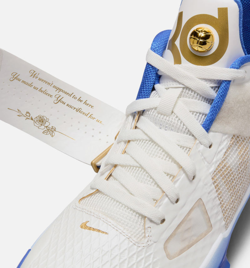 Zoom KD 4 Alternate MVP Mens Lifestyle Shoe - Summit White/Hyper Royal/Metallic Gold