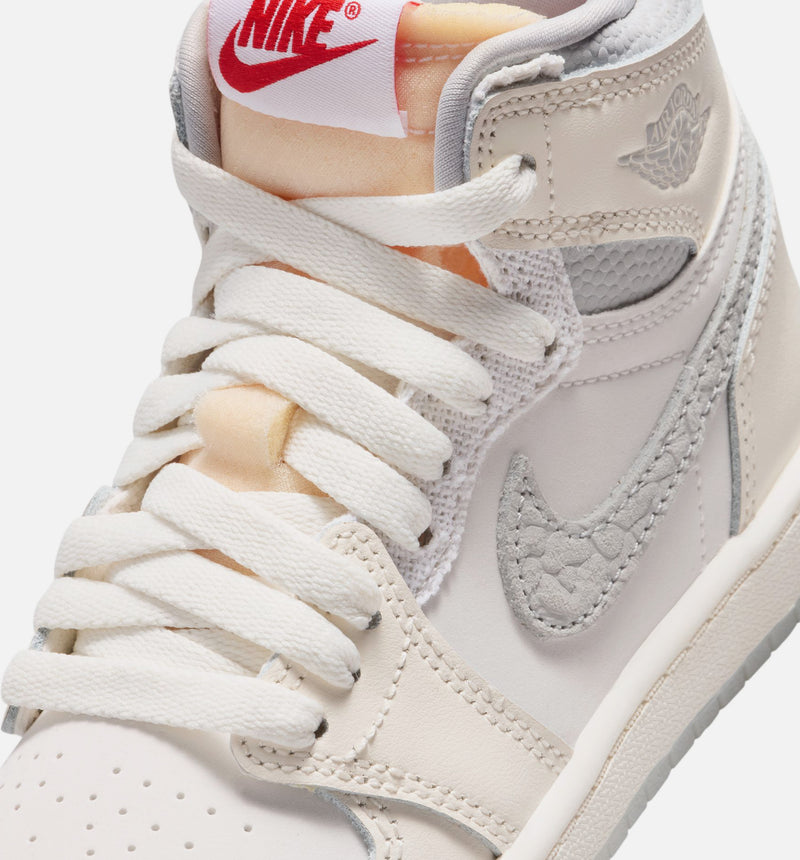 Air Jordan 1 Retro Sail High OG Preschool Lifestyle Shoe - Sail/University Red/Pale Ivory