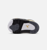 Air Jordan 4 Retro Rare Air Tour Yellow Infant Toddler Lifestyle Shoe - White/Dark Blue Grey/Black/Tour Yellow Free Shipping