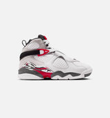 Air Jordan 8 Retro White And True Red Grade School Lifestyle Shoe - White/True Red/Black
