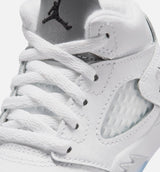 Air Jordan 5 Retro OG White Metallic Infant Toddler Lifestyle Shoe - White/Black/Metallic Silver