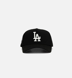 NEW ERA 70887047
 Los Angeles Dodgers Chrome Logo 9Forty Snapback Mens Hat - Black/Black/White Image 0