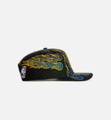 Golden State Warriors Flames 9Fifty Snapback Mens Hat - Black/Blue