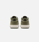 Air Jordan 1 Low OG Medium Olive And Summit White Grade School Lifestyle Shoe  - Medium Olive/Black/Summit White/Sail