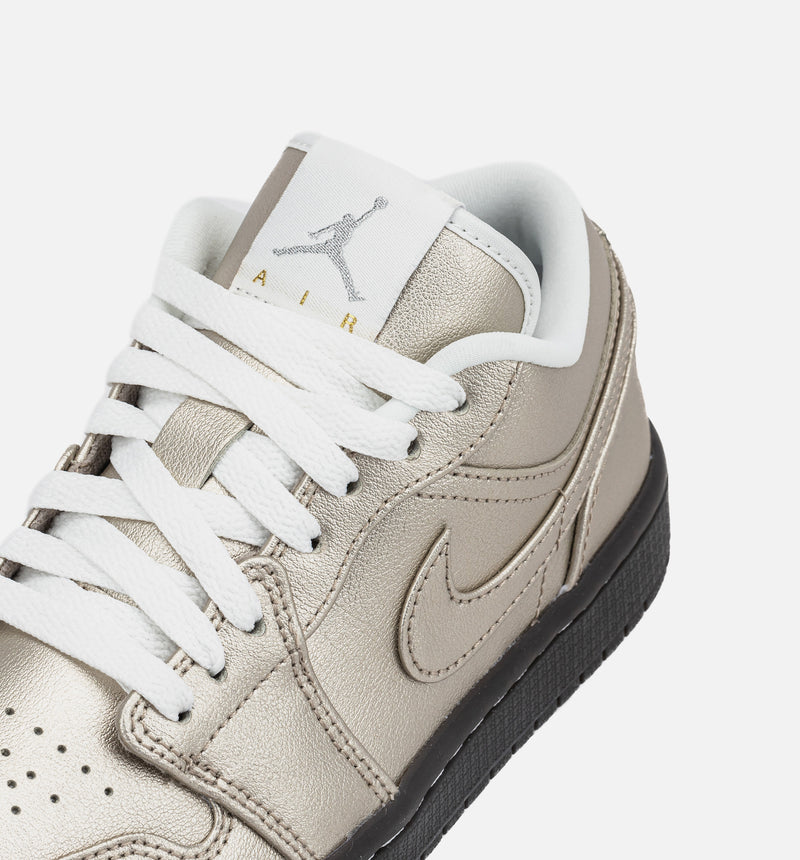 Air Jordan 1 Low SE Metallic Zinc Womens Lifestyle Shoe - Metallic Zinc/Summit White/Velvet Brown/Metallic Zinc