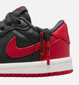 Air Jordan 1 Retro Low OG Banned Infant Toddler Lifestyle Shoe - Black/Black/Varsity Red/Summit White Free Shipping