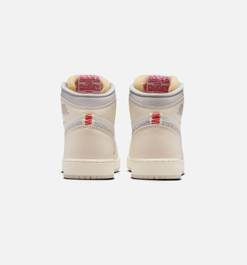 Air Jordan 1 Retro Sail High OG Grade School Lifestyle Shoe - Sail/University Red/Pale Ivory/Coconut Milk/Phantom