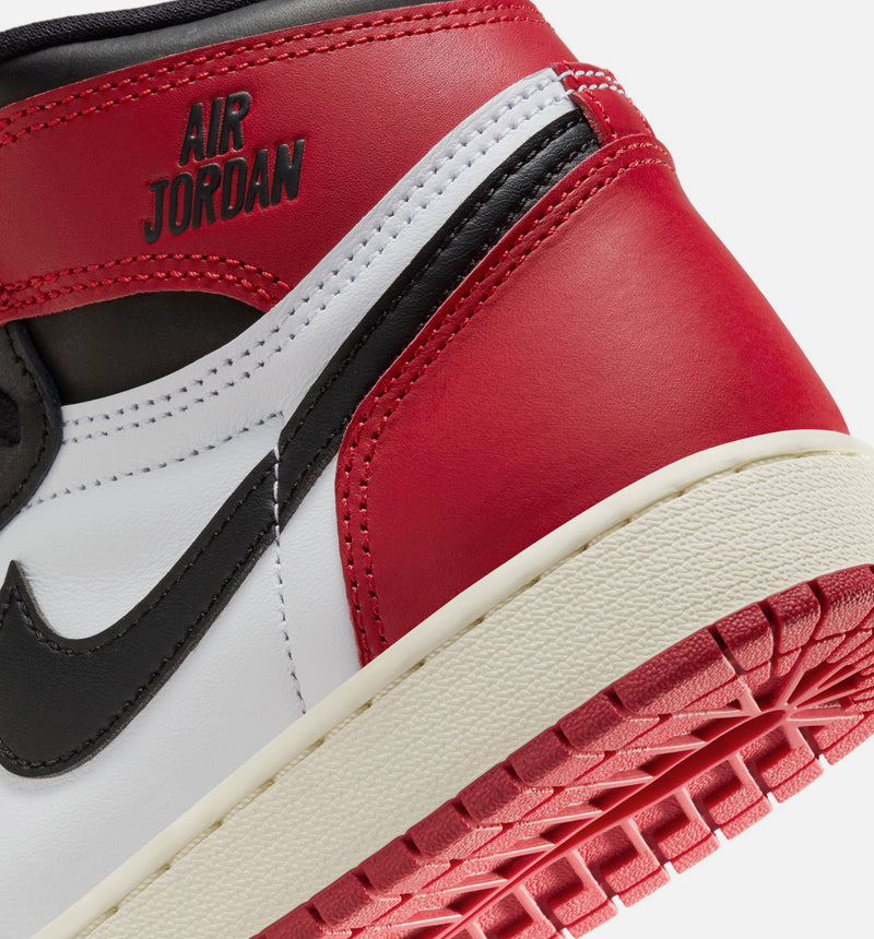 Air Jordan 1 Retro High OG Black Toe Grade School Lifestyle Shoe - White/Black/Varsity Red/Sail