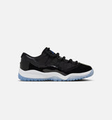 Air Jordan 11 Retro Low Black and Varsity Royal Preschool Lifestyle Shoe - Black/Varsity Royal/White