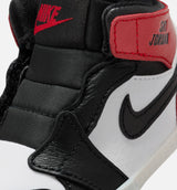 Air Jordan 1 Retro High OG Black Toe Infant Crib Lifestyle Shoe - White/Black/Varsity Red/Sail