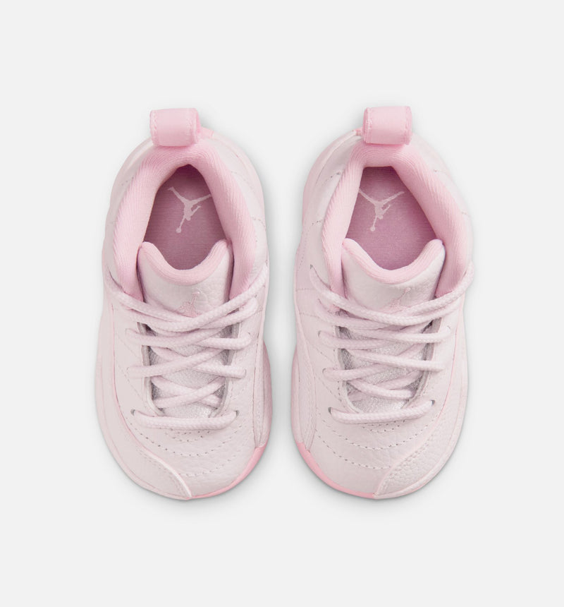 Air Jordan 12 Retro Pearl Pink Infant Toddler Lifestyle Shoe - Pearl Pink/Medium Soft Pink