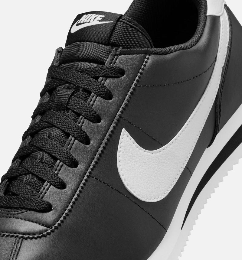 Cortez Leather Mens Lifestyle Shoe - Black/White